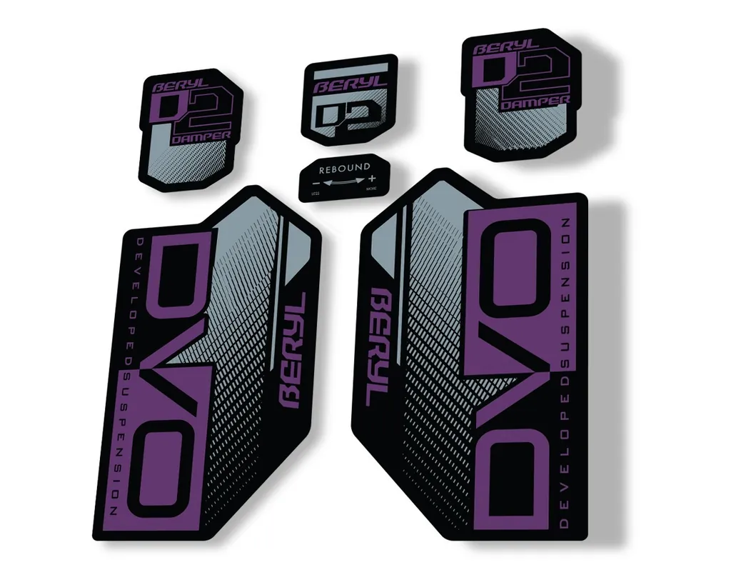 DVO Beryl D2 2019 Fork Suspension Sticker Factory Decal Adhesive Purple - 1