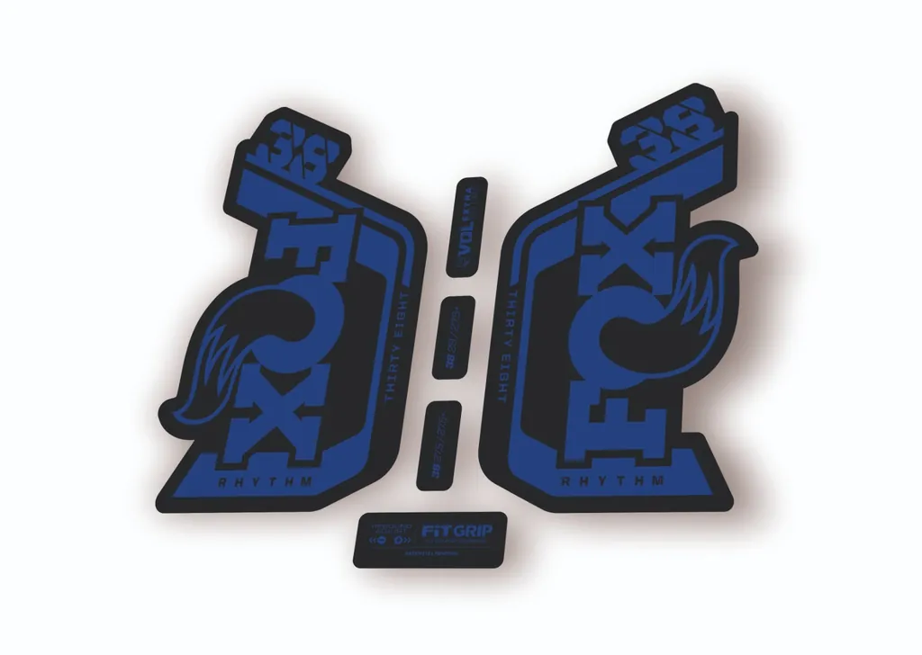 Fox 38 Rhythm 2024 Fork Suspension Factory Decal Sticker Adhesive Dark Blue - 1