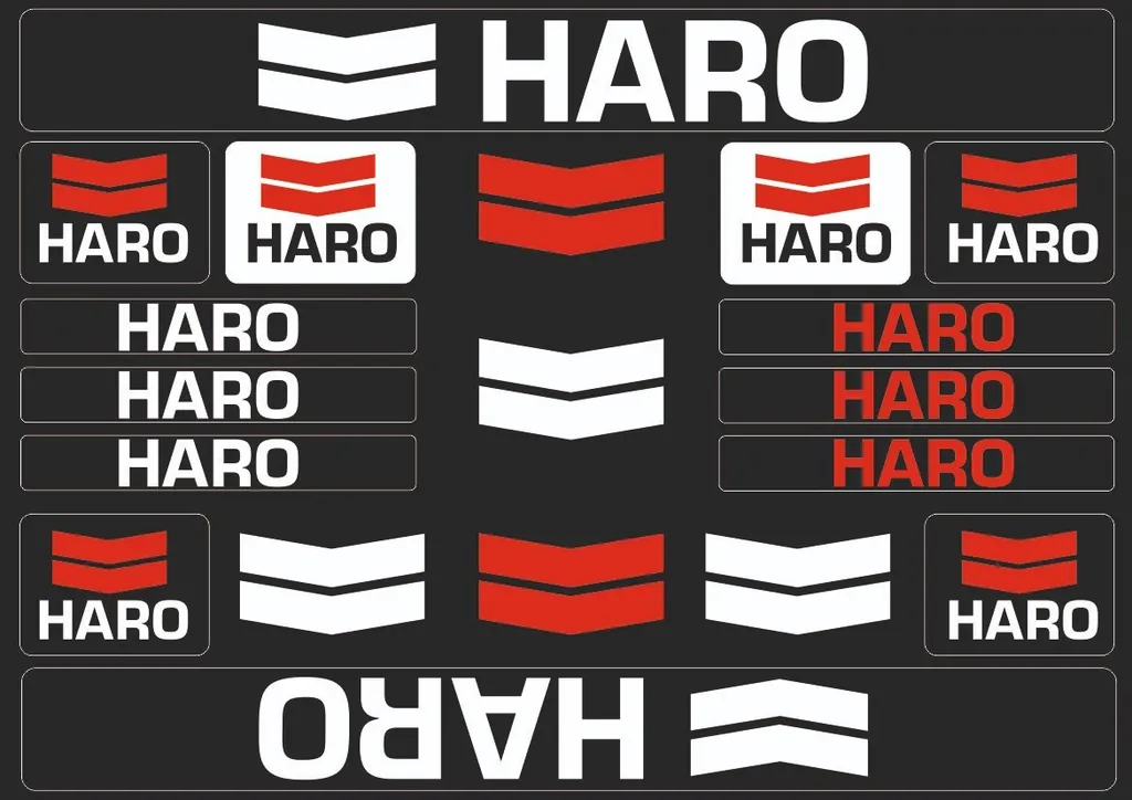Bicycle Vinyl Frame Stickers – Compatible with HARO Bikes – White - 1