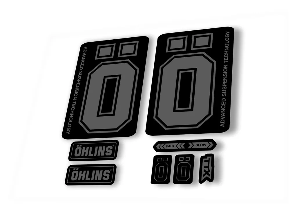 Ohlins DH38 2019 Fork Decal Mountain Bike Cycling Sticker Adhesive Gray - 1
