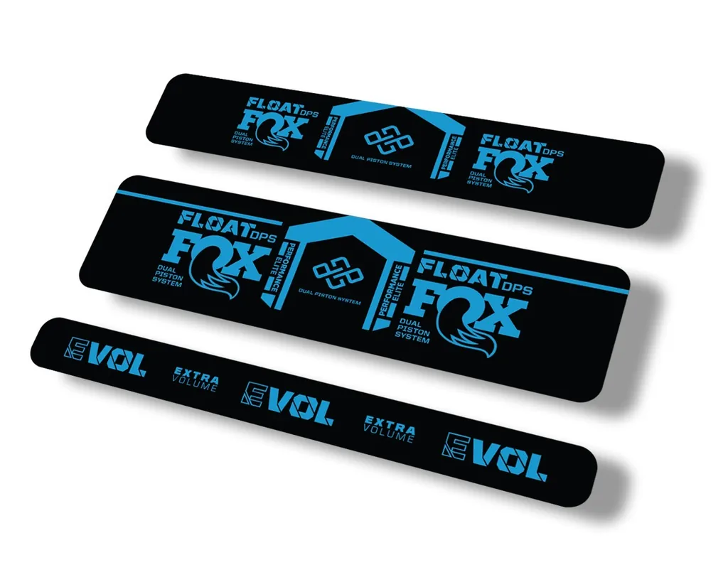 FOX Float DPS 2021 Performance Elite R Rear Shock Suspension Sticker Decal Blue - 1