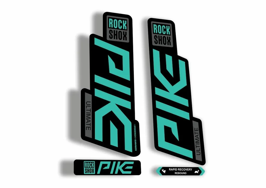 Rock Shox PIKE 2020 ULTIMATE Mountain Bike Cycling Decal Sticker Dolphin Gray - 1