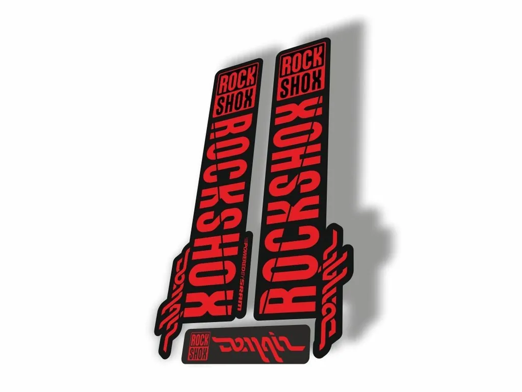 Rock Shox DOMAIN 2018 Fork Decal Mountain Bike Cycling Sticker Adhesive Red - 1