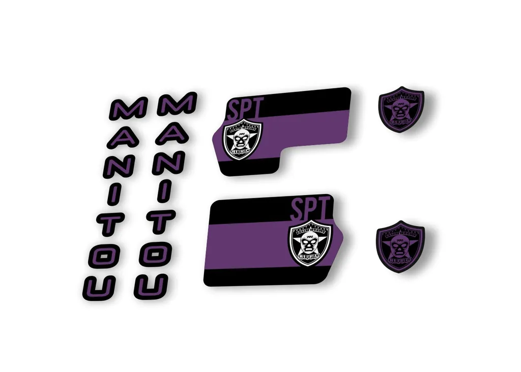Manitou Circus Sport 2020 Fork Suspension Decal Kit Sticker Set Purple - 1