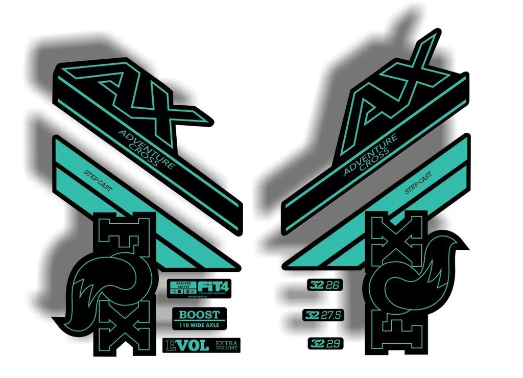 FOX Step Cast 2020 AX Adevnture Cross Fork Suspension Decals Sticker Dolphin - 1
