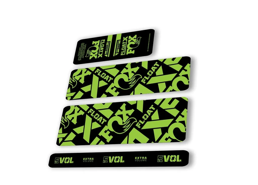 Fox 2022 Float X Performance Elite Rear Shock Suspension Sticker Decal Green - 1