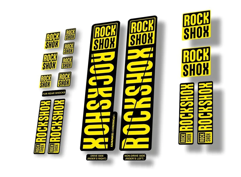 Rock Shox 2018 Decal Set For 30 32 RS1 Mountain Bike Cycling Sticker Gold - 1