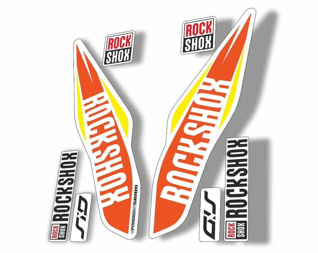 Rock Shox SID 2017 Mountain Bike Cycling Fork Decal Sticker Adhesive Orange 1 - 1