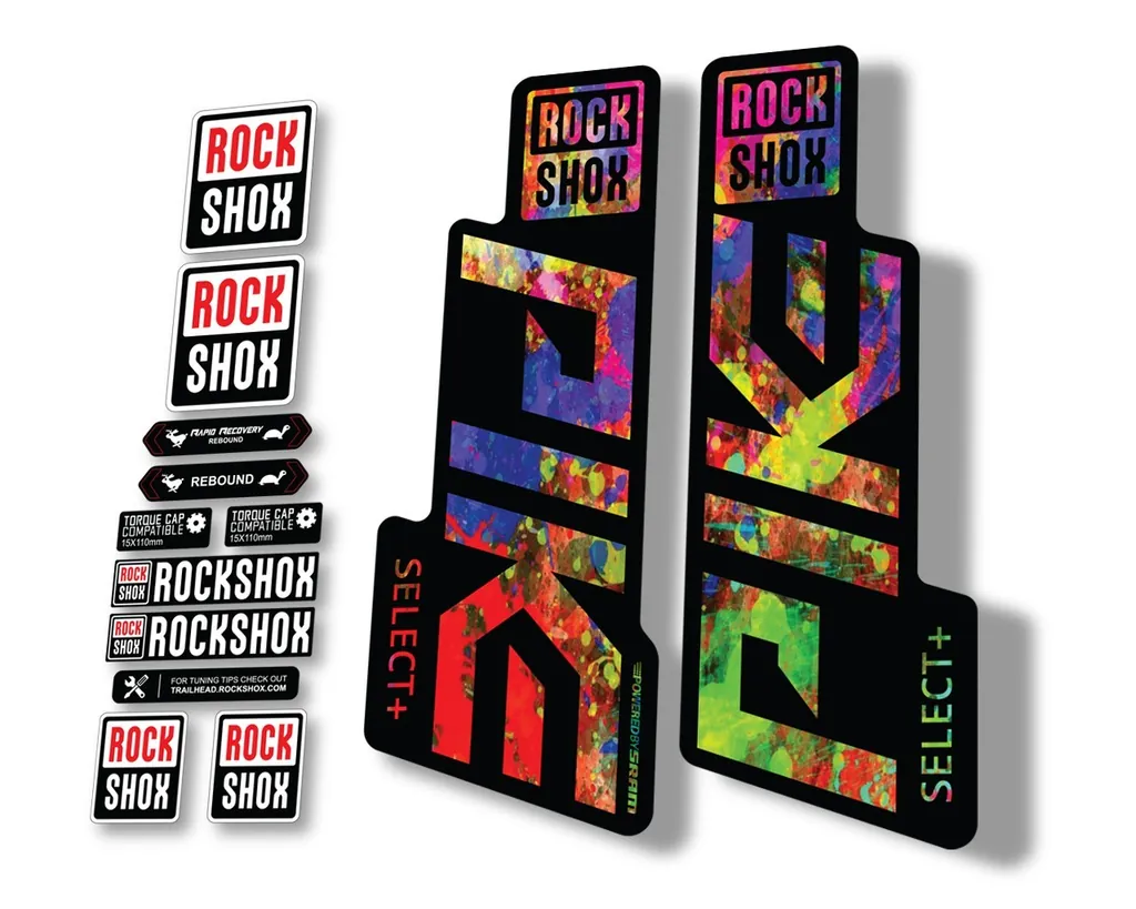 Rock Shox PIKE 2020 Select Plus + Mountain Bike Cycling Decal Sticker Oil Slick - 1