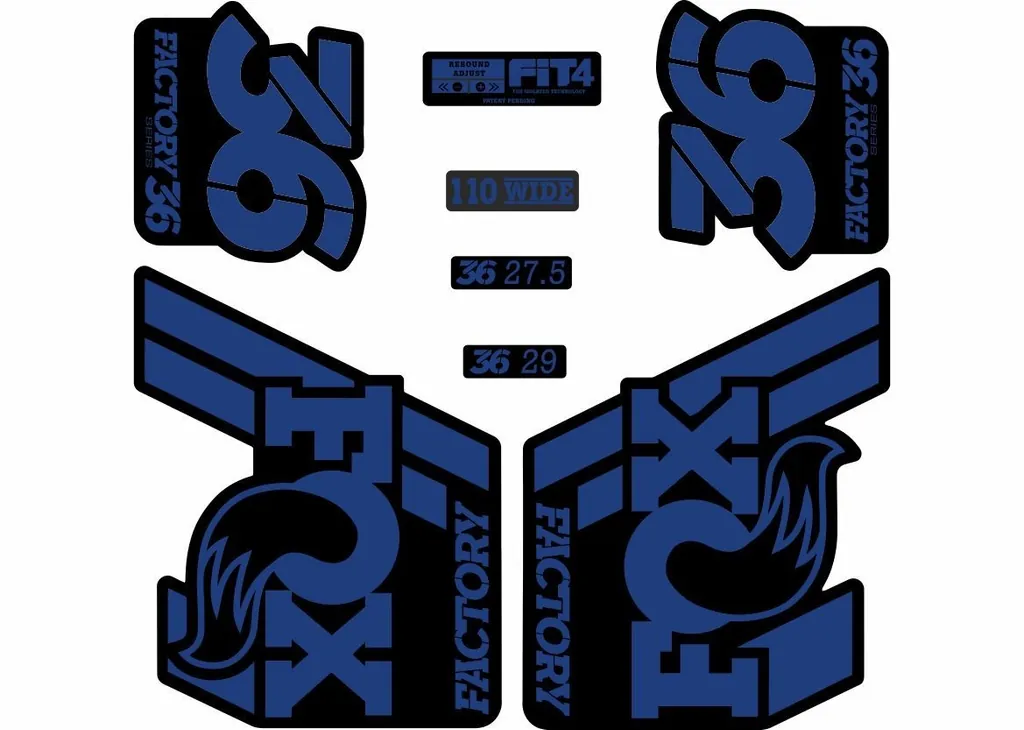 FOX 36 Float 2018-19 Forks Suspension Factory Decals Stickers Adhesive Dark Blue - 1