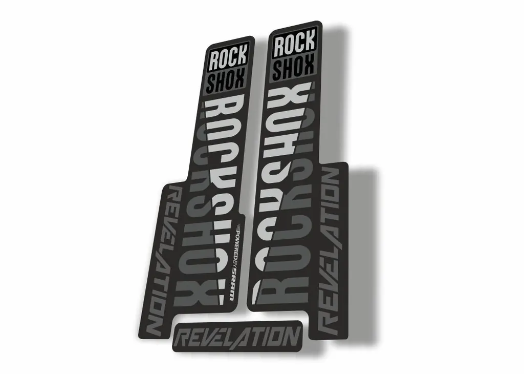 Rock Shox REVELATION 2018 Fork Decal Mountain Bike Cycling Sticker Gray - 1