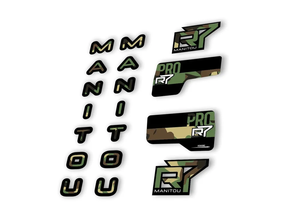 Manitou R7 Pro 2020 Fork Suspension Decal Kit Sticker Set Camo - 1