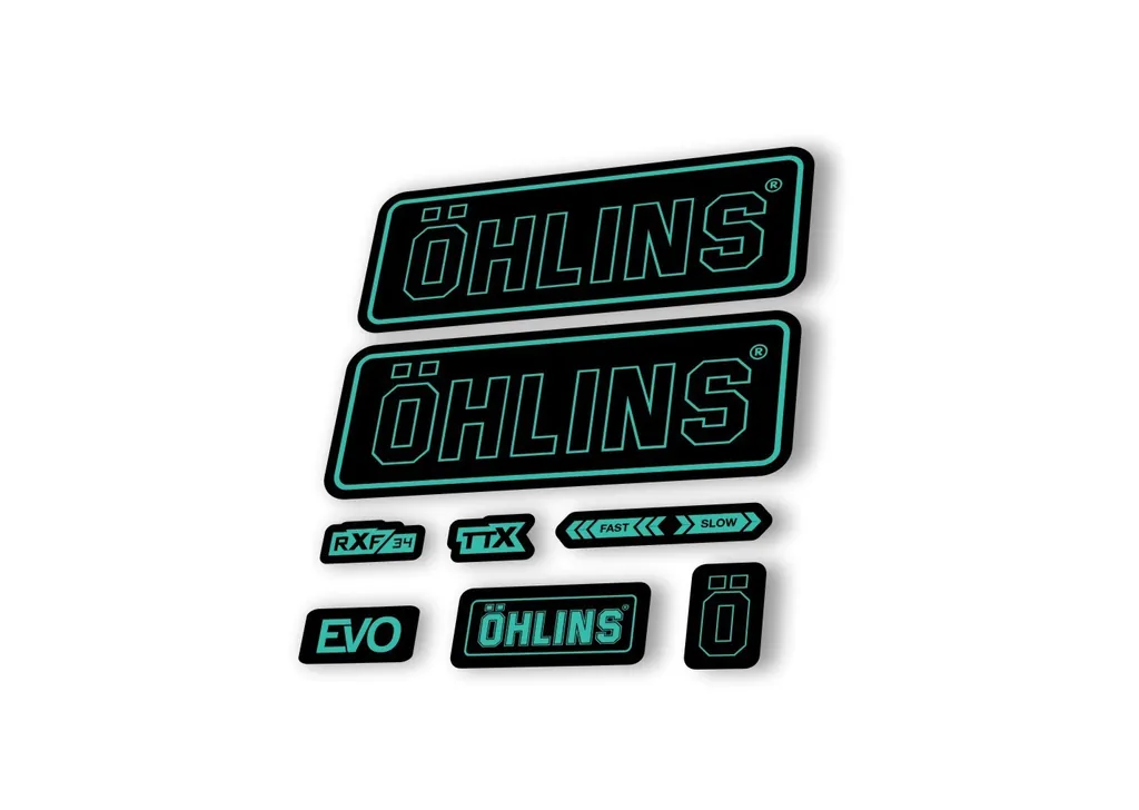 Ohlins RXF34 EVO 2018 Rear Shock Decal Mountain Bike Cycling Sticker Dolphin - 1