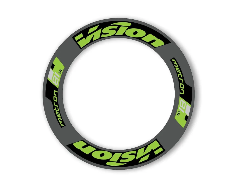 Vision Metron 2019 M81 81 88 Road Bike Wheel Decal Sticker Adhesive Set Green - 1