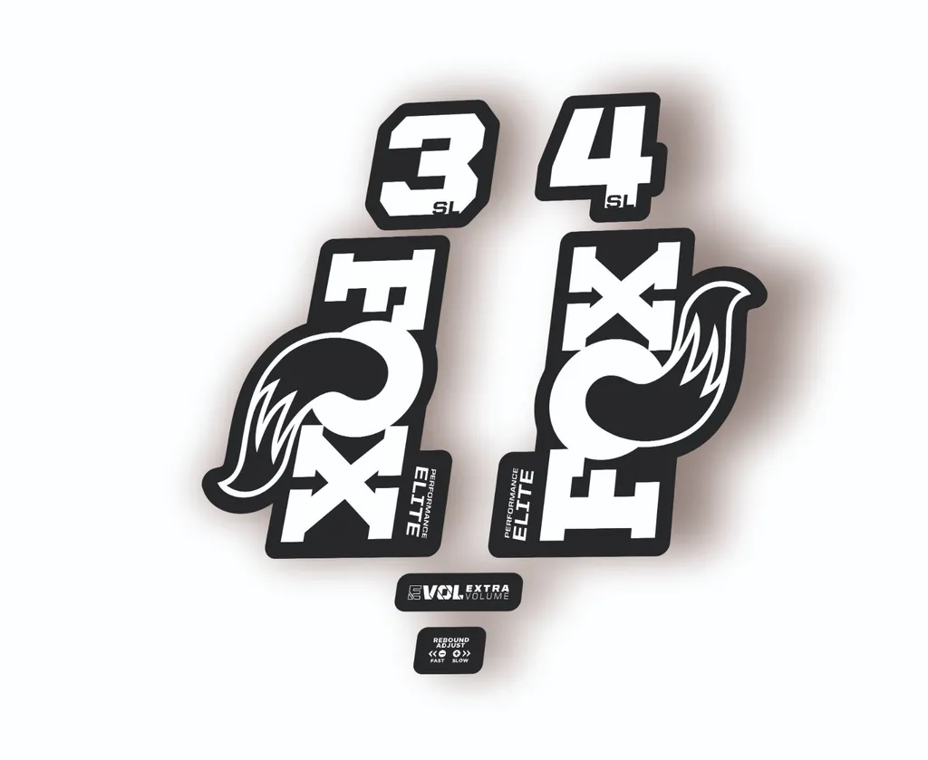 FOX 34 SL Elite Performance 2026 Fork Factory Decal Sticker Adhesive White - 1