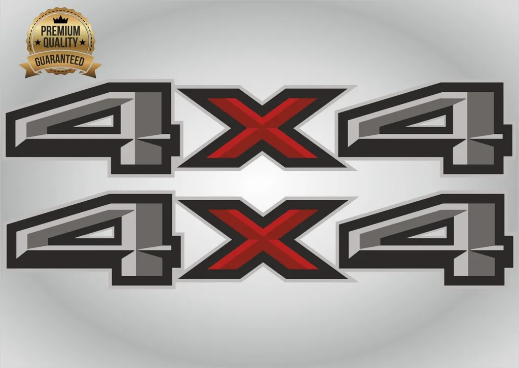 4x4 Decals Compatible with Ford F150 Gold Hook Truck Body Tail 2pcs - 1