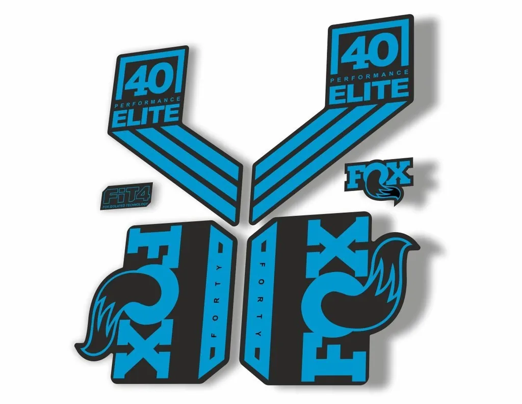 FOX 40 Elite Performance 2017-18 Fork Suspension Factory Decal Sticker Blue - 1