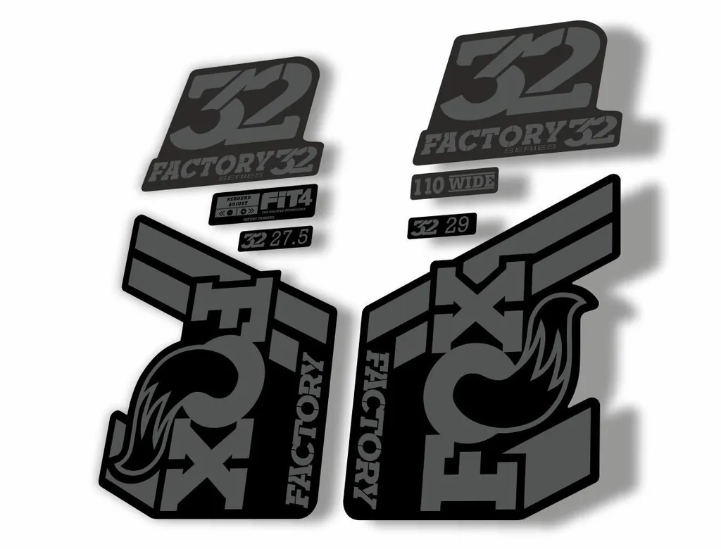 FOX 32 Float 2018-19 Forks Suspension Factory Decals Stickers Adhesive Gray - 1