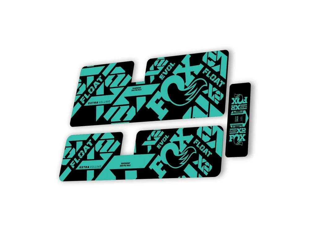 FOX X2 Performance Elite 2021 Rear Shock Suspension Sticker Decal Kit Dolphin - 1