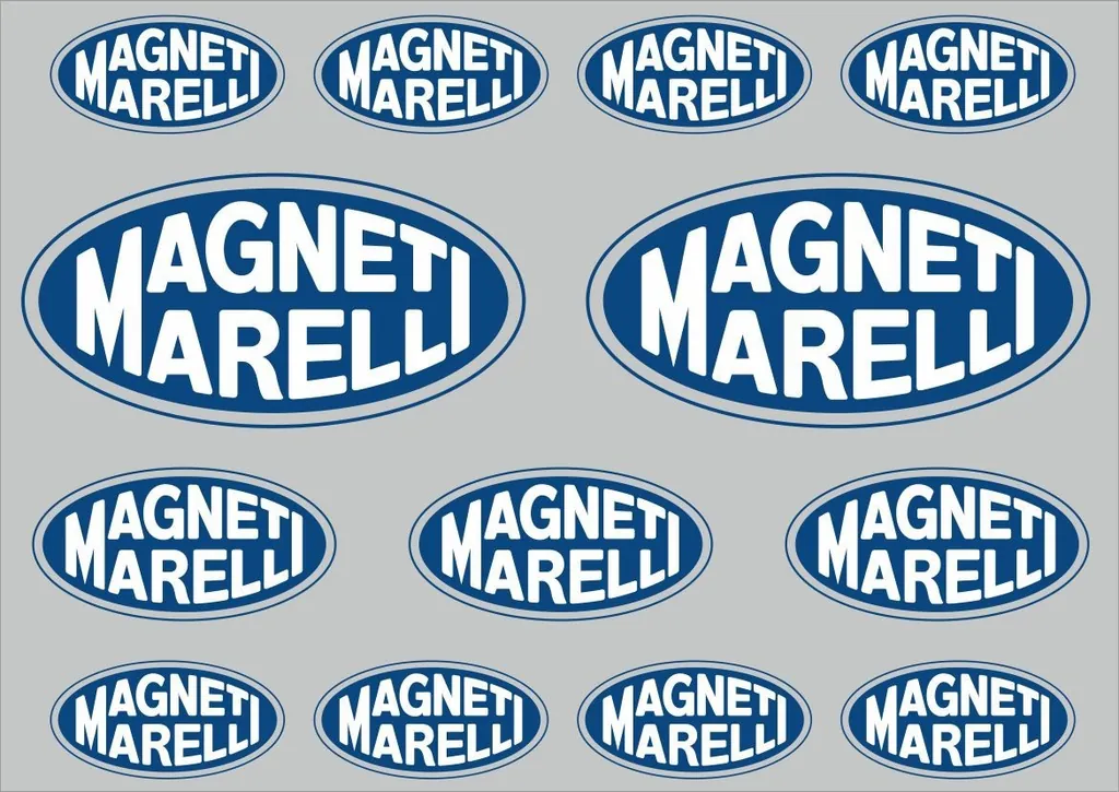 MAGNETI MARELLI Decal Set Quality Sticker Vinyl Graphic Logo Adhesive Kit 13 Pc - 1