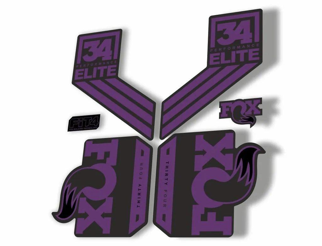 FOX 34 Elite Performance 2017-18 Fork Suspension Factory Decal Sticker Purple - 1