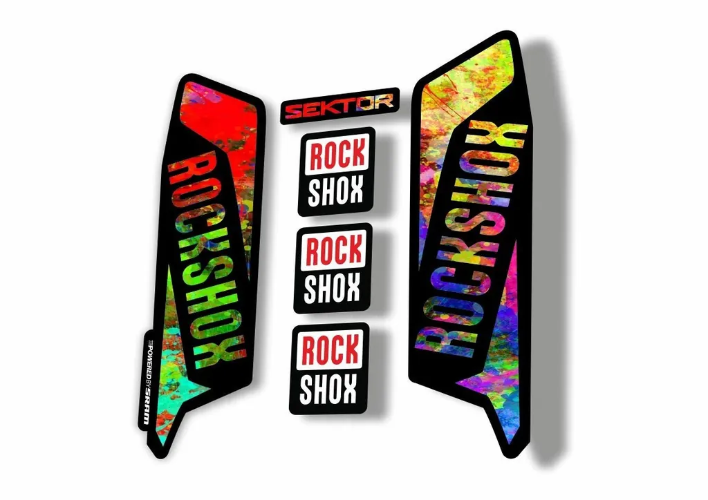 Rock Shox SEKTOR 2016 Fork Decal Mountain Bike Cycling Sticker Oil Slick - 1