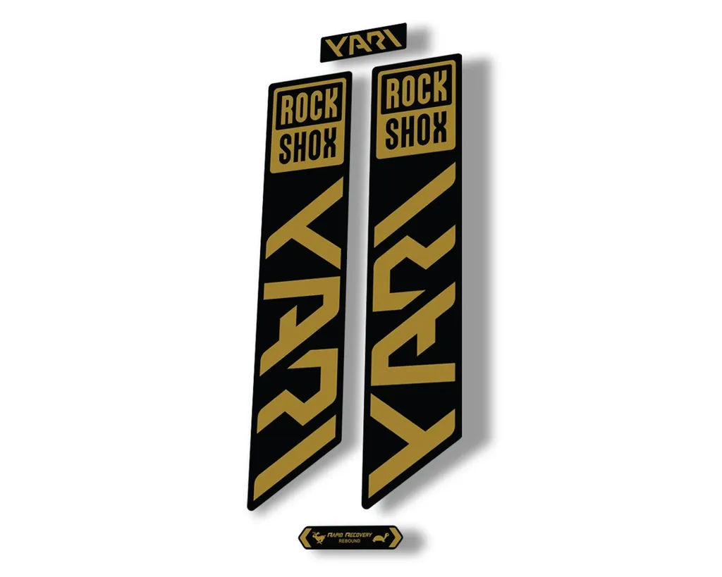 Rock Shox YARI 2021 Fork Decal Mountain Bike Cycling Sticker Adhesive Gold - 1