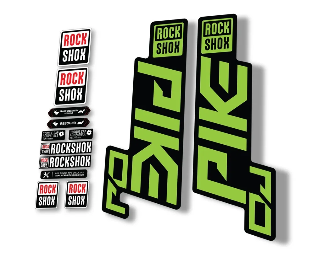 Rock Shox PIKE DJ 2021 Mountain Bike Cycling Decal Sticker Adhesive Green - 1