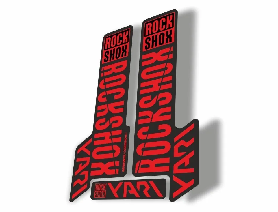 Rock Shox YARI 2018 Fork Decal Mountain Bike Cycling Sticker Adhesive Red - 1