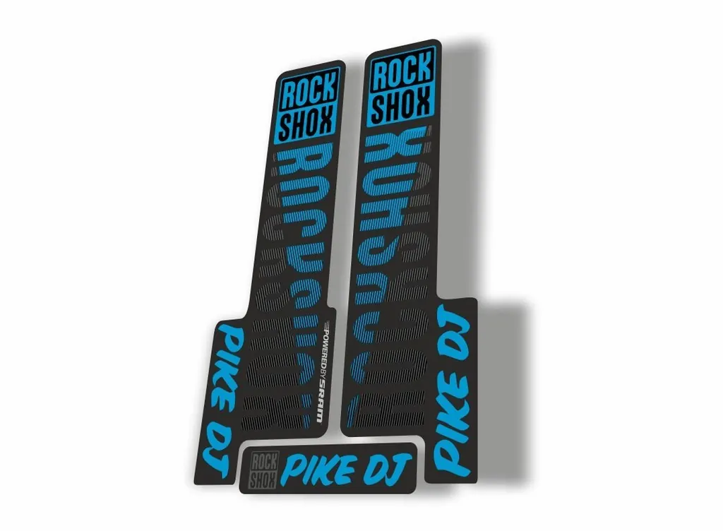 Rock Shox PIKE DJ 2018 Fork Decal Mountain Bike Cycling Sticker Blue Gray - 1