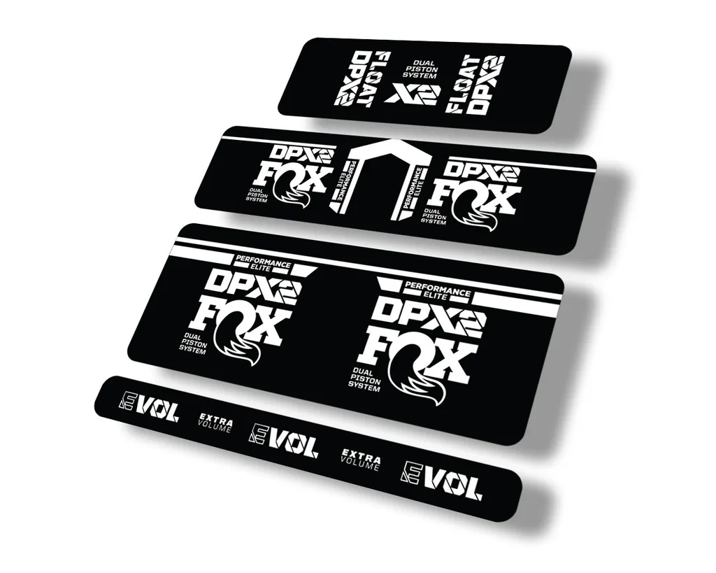 FOX Float DPX2 Performance Elite 2021 Rear Shock Suspension Sticker Decal White - 1