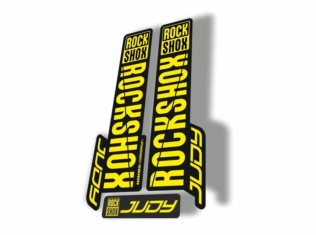 Rock Shox JUDY 2018 Fork Decal Mountain Bike Cycling Sticker Adhesive Yellow - 1