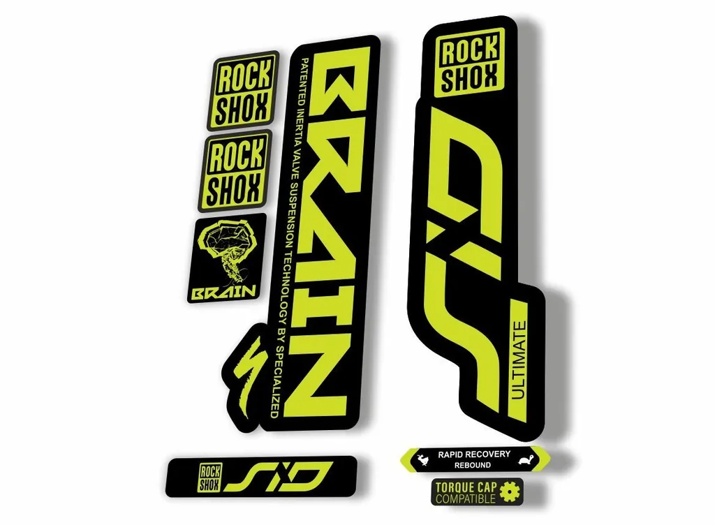 Rock Shox SID Brain ULTIMATE 2020 Mountain Bike Cycling Decal Sticker L. Green - 1