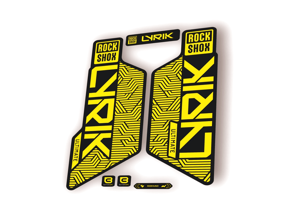 Rock Shox LYRIK ULTIMATE 2025 Flight Attendant Bike Cycling Decal Sticker Yellow - 1