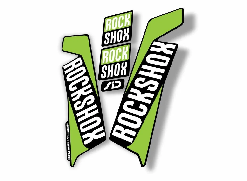 Rock Shox SID Brain 2016-17 Mountain Bike Cycling Decal Sticker Adhesive Green - 1
