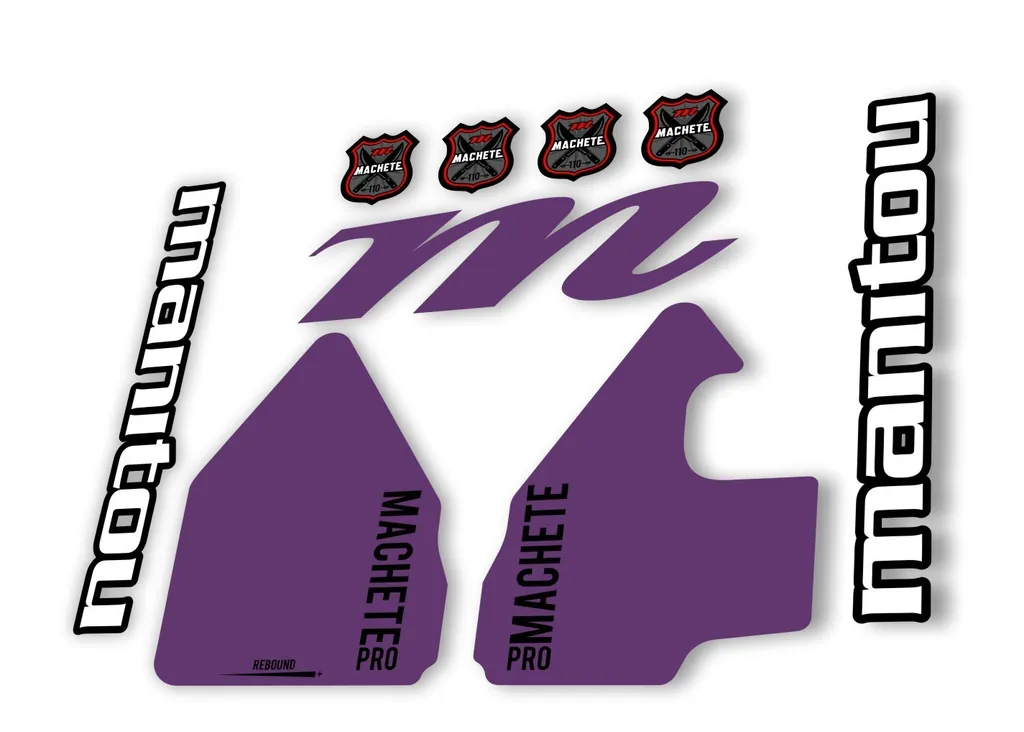 Manitou Machette 110 Pro 2020 Fork Suspension Decal Kit Sticker Purple - 1