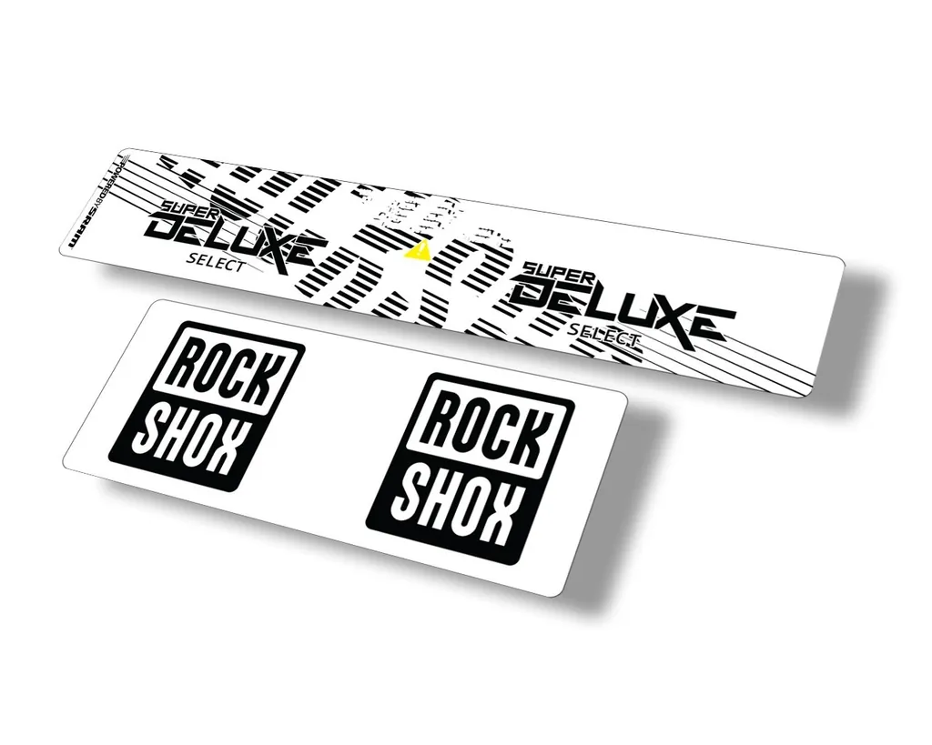 Rock Shox 2021 Super Deluxe Select Rear Shock Decal Sticker Adhesive Set Black - 1