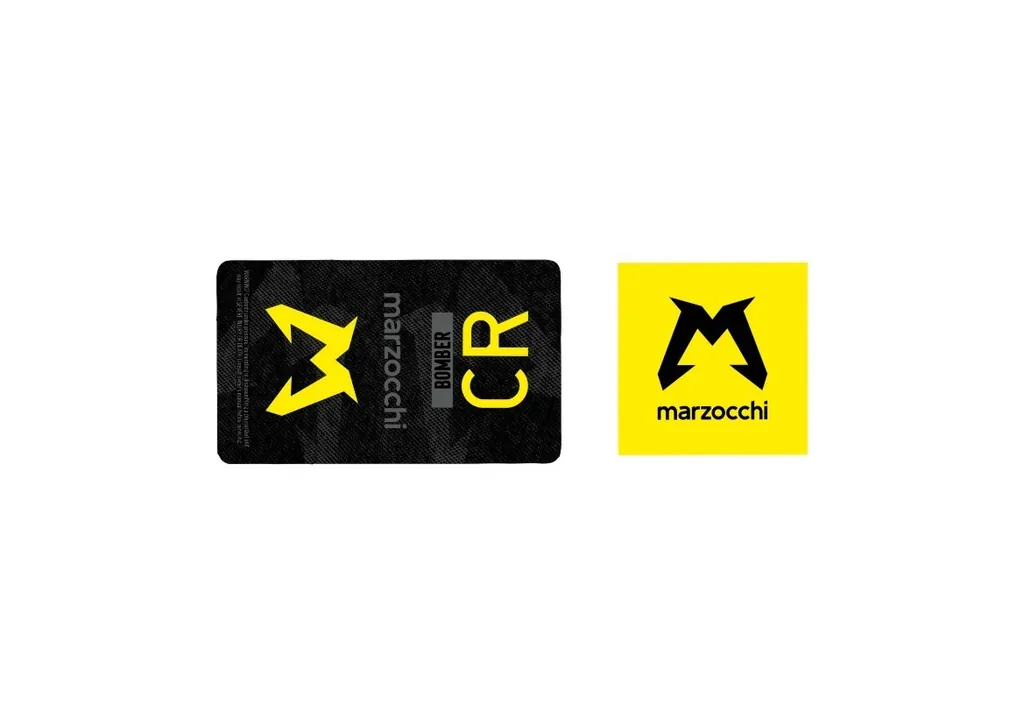 Marzocchi Bomber CR 2024 Rear Shock Suspension Sticker Decal Kit Adhesive Yellow - 1