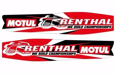 Swingarm Motocross Graphic Sticker Logo Adhesive Decal MOTUL RENTHAL 2 Pcs - 1