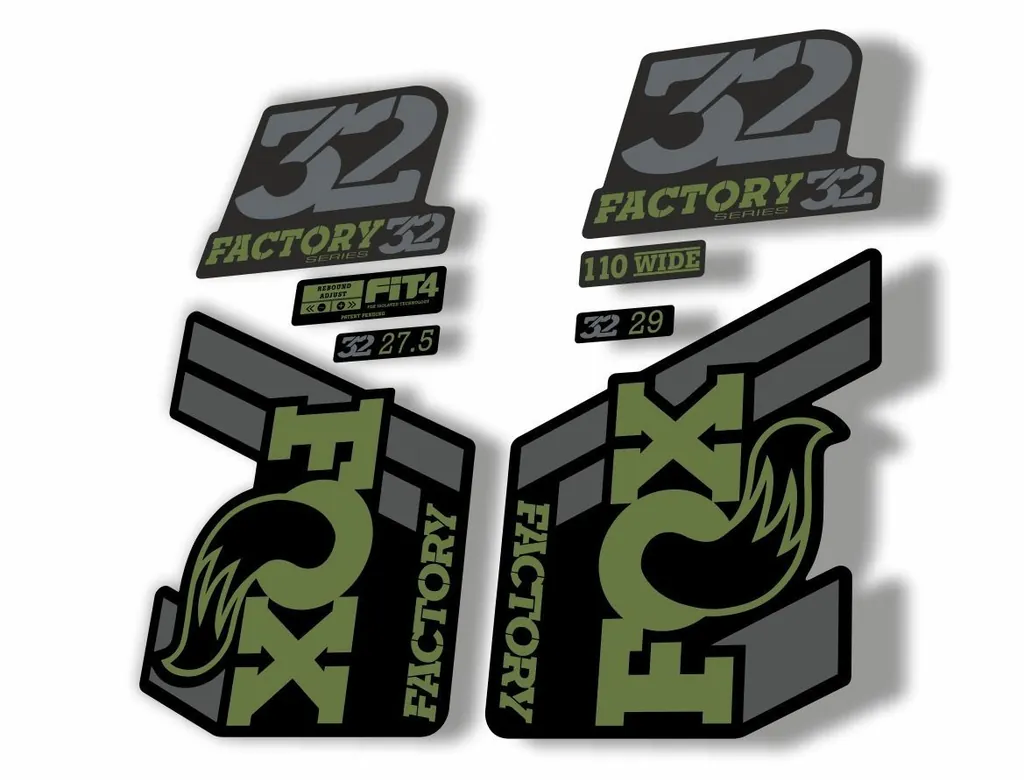 FOX 32 Float 2018-19 Forks Suspension Factory Decal Sticker Adhesive Olive Gray - 1