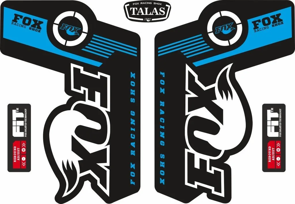 FOX TALAS Forks / Suspension Factory S Factory Decal Sticker Adhesive White Blue - 1
