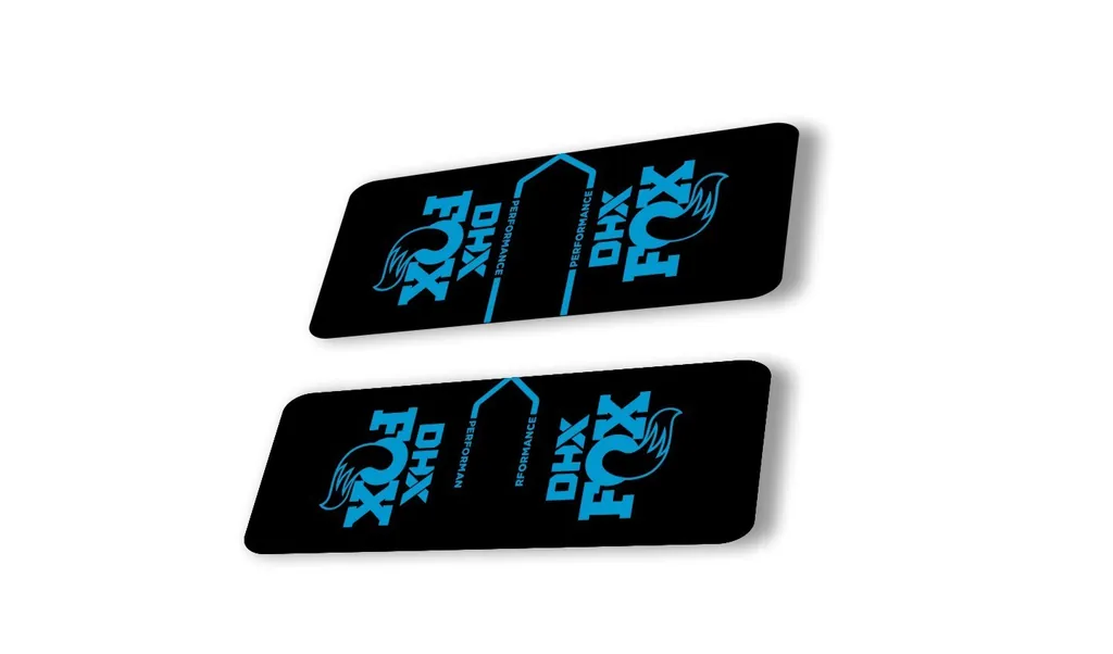 FOX DHX 2022 Performance Rear Shock Suspension Sticker Decal Adhesive Blue - 1