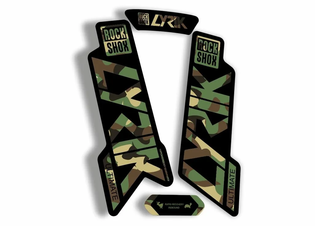 Rock Shox Lyrik Ultimate 2020 Fork Decal Bike Cycling Sticker Camo - 1