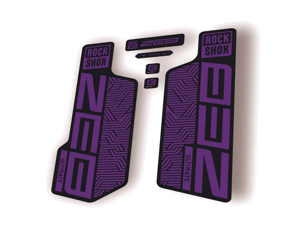 Rock Shox ZEB ULTIMATE 2024 Flight Attendant Bike Cycling Decal Sticker Purple - 1