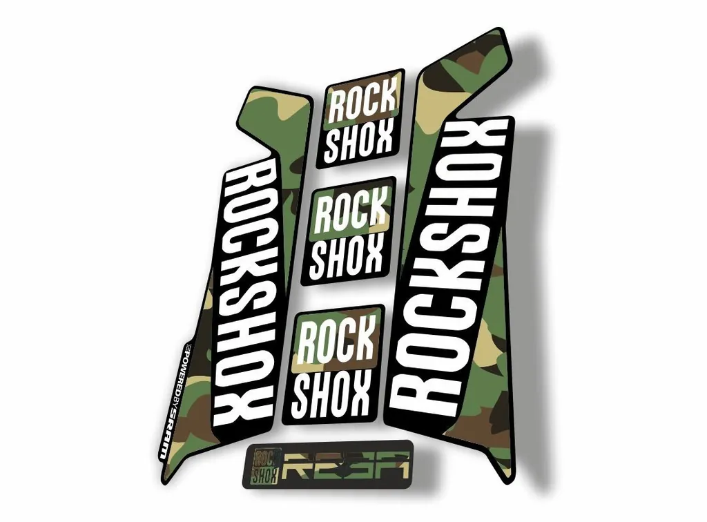 Rock Shox REBA 2016 Fork Decal Mountain Bike Cycling Sticker Adhesive Camo - 1