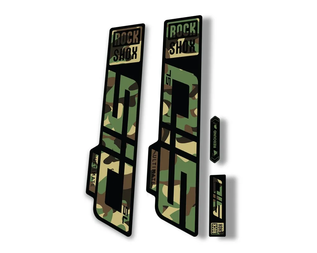 Rock Shox SID SL Ultimate 2021 Mountain Bike Cycling Decal Sticker Adhesive Camo - 1