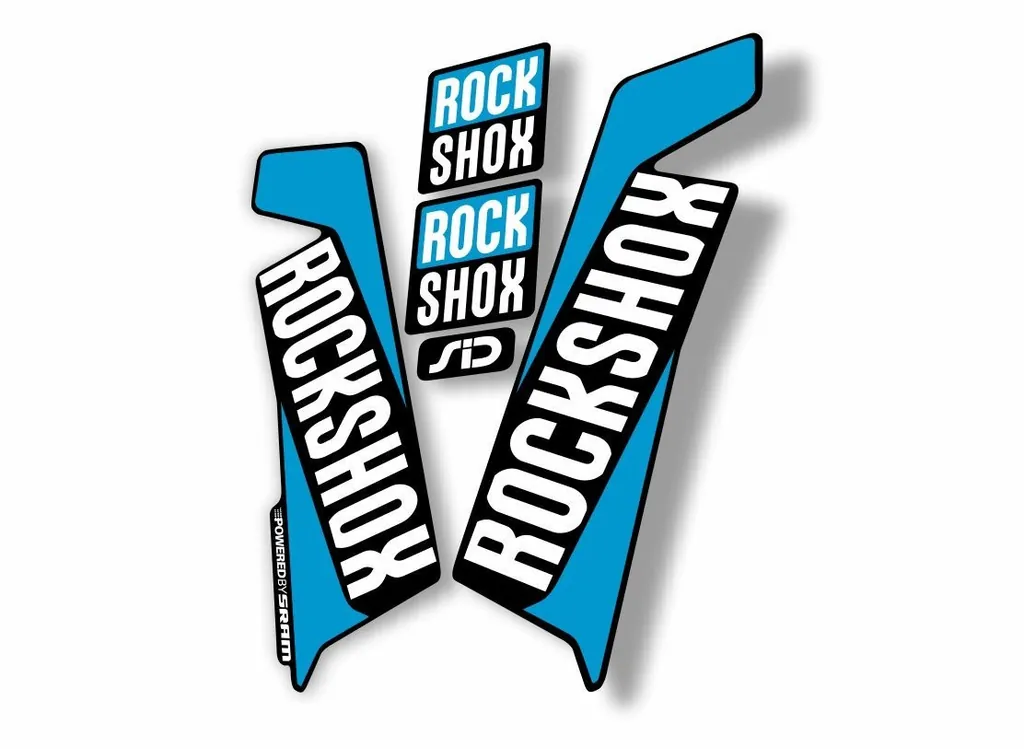 Rock Shox SID Brain 2016-17 Mountain Bike Cycling Decal Sticker Adhesive Blue - 1