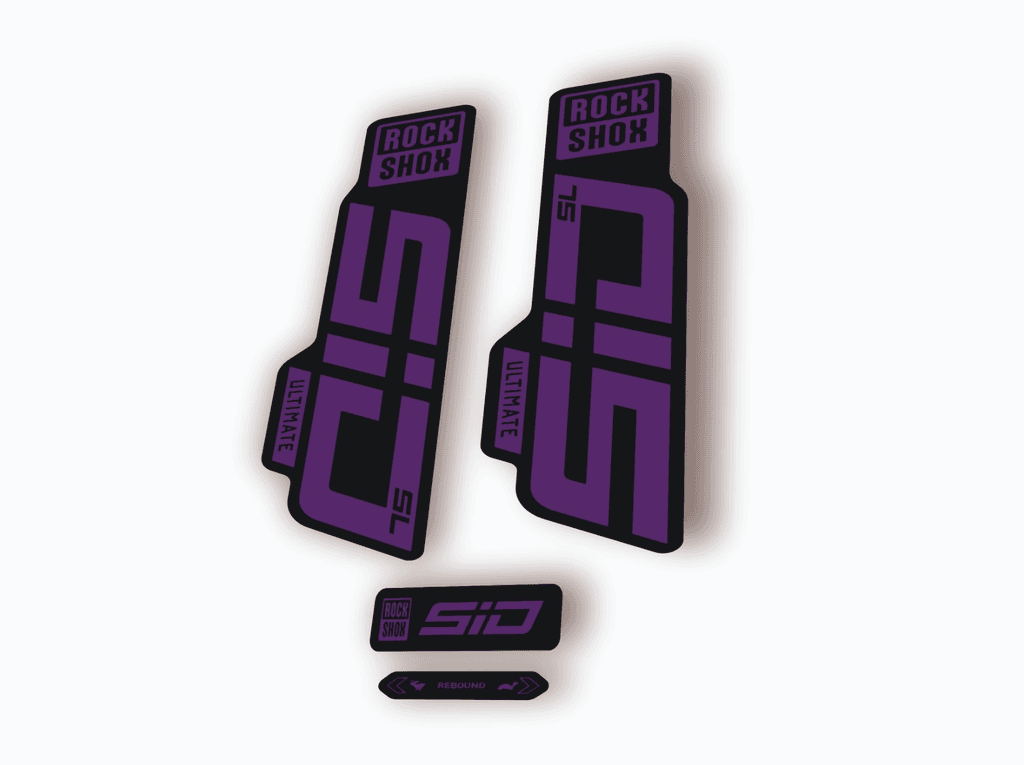 Rock Shox SID SL Ultimate 2024 Fork Decal MTB Cycling Sticker Kit Purple - 1