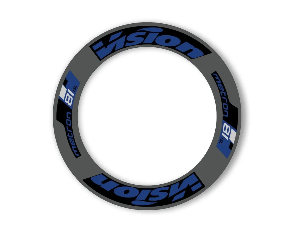 Vision Metron 2019 M81 81 88 Road Bike Wheel Decal Sticker Adhesive Set D. Blue - 1