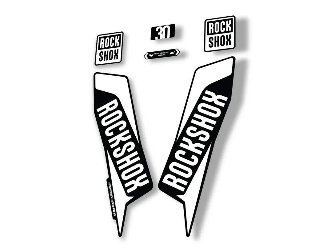 Rock Shox TK 30 2021 Fork Decals Suspension Sticker Adhesive White - 1
